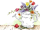 Flowers in Watering Can graphics