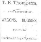 T. E. Thompson, Wagons, Buggies