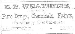 E. B. Weathers, Pure Drugs, Chemicals Paints