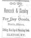 Hancock and Grunley for Dry Goods