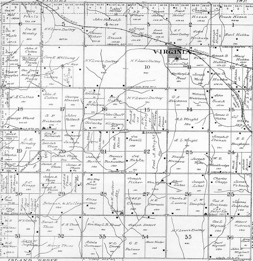 1922 Gage Co., NE Atlas Plat Map