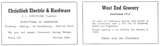 Christlieb Electric ad - West End Grocery ad