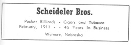 Scheideler Bros ad