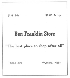 Ben Franklin Store ad