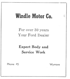 Windle Motor Co. ad