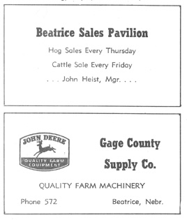 Beatrice Pavilion - Gage County Supply ads