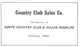 Country Club Sales Co. ad