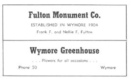 Fulton Monument  Wymore Greenhouse ads