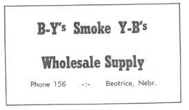 B-Y's Smoke Y-B's Wholesale ad