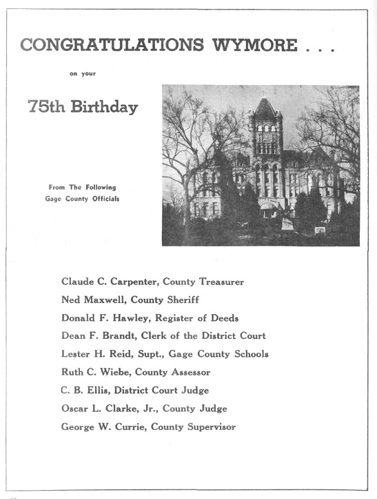 Gage County Officials ad