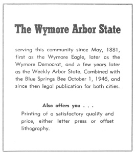 Wymore Arbor State ad
