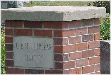 photo of entrance to Christ Lutheran Cemetery