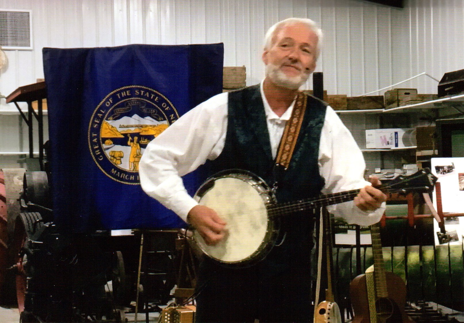 Paul Siebert with banjo
