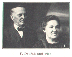 F. Dvorak and wife