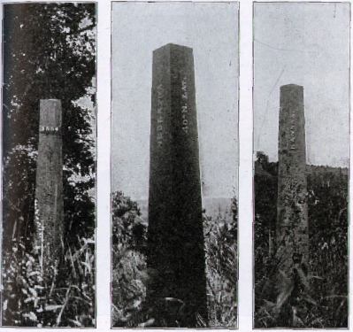 THREE VIEWS OF THE IRON MONUMENT