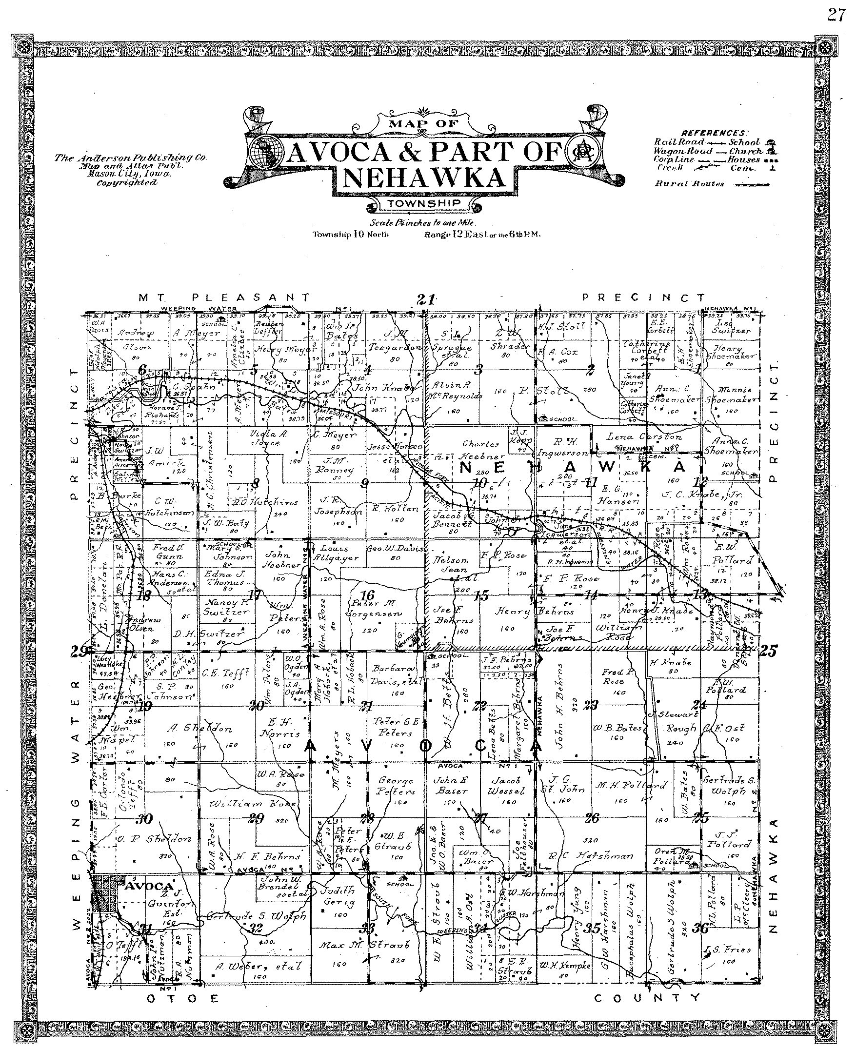 Atlas of Cass County Nebraska 1918