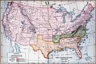 Map: U. S. A. 1861-1865