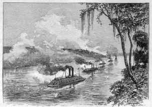 Union Gunboats at Vicksburg