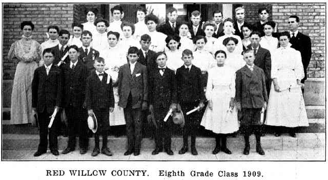 RED WILLOW COUNTY. Eight Grade Class 1909.