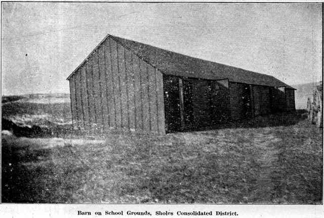 Barn on School Grounds, Sholes Consolidated District.
