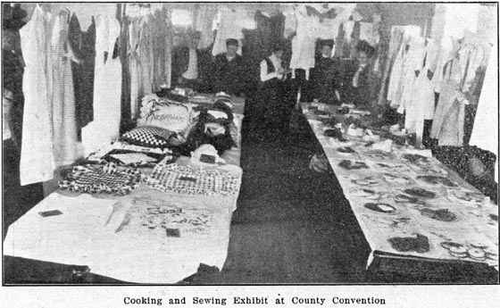Cooking and Sewing Exhibit at County Convention