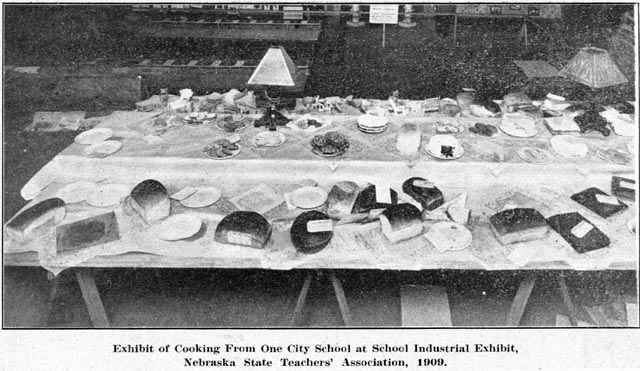 Exhibit of Cooking at School Industrial Exhibit, 1909