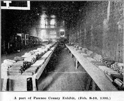 Part of Pawnee County Exhibit, 1908.