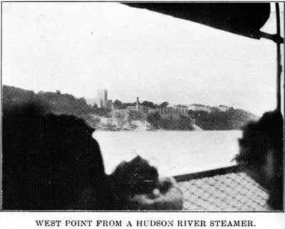 WEST POINT FROM A HUDSON RIVER STEAMER.