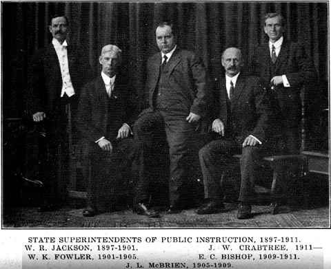 STATE SUPERINTENDENTS OF PUBLIC INSTRUCTION, 1897-1911.