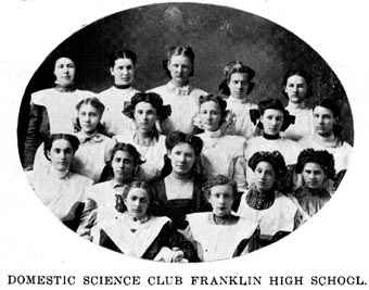 DOMESTIC SCIENCE CLUB FRANKLIN HIGH SCHOOL.