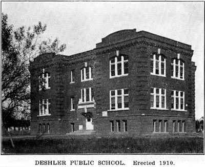 DESHLER PUBLIC SCHOOL. Erected 1910.