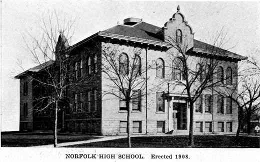 NORFOLK HIGH SCHOOL. Erected 1908.