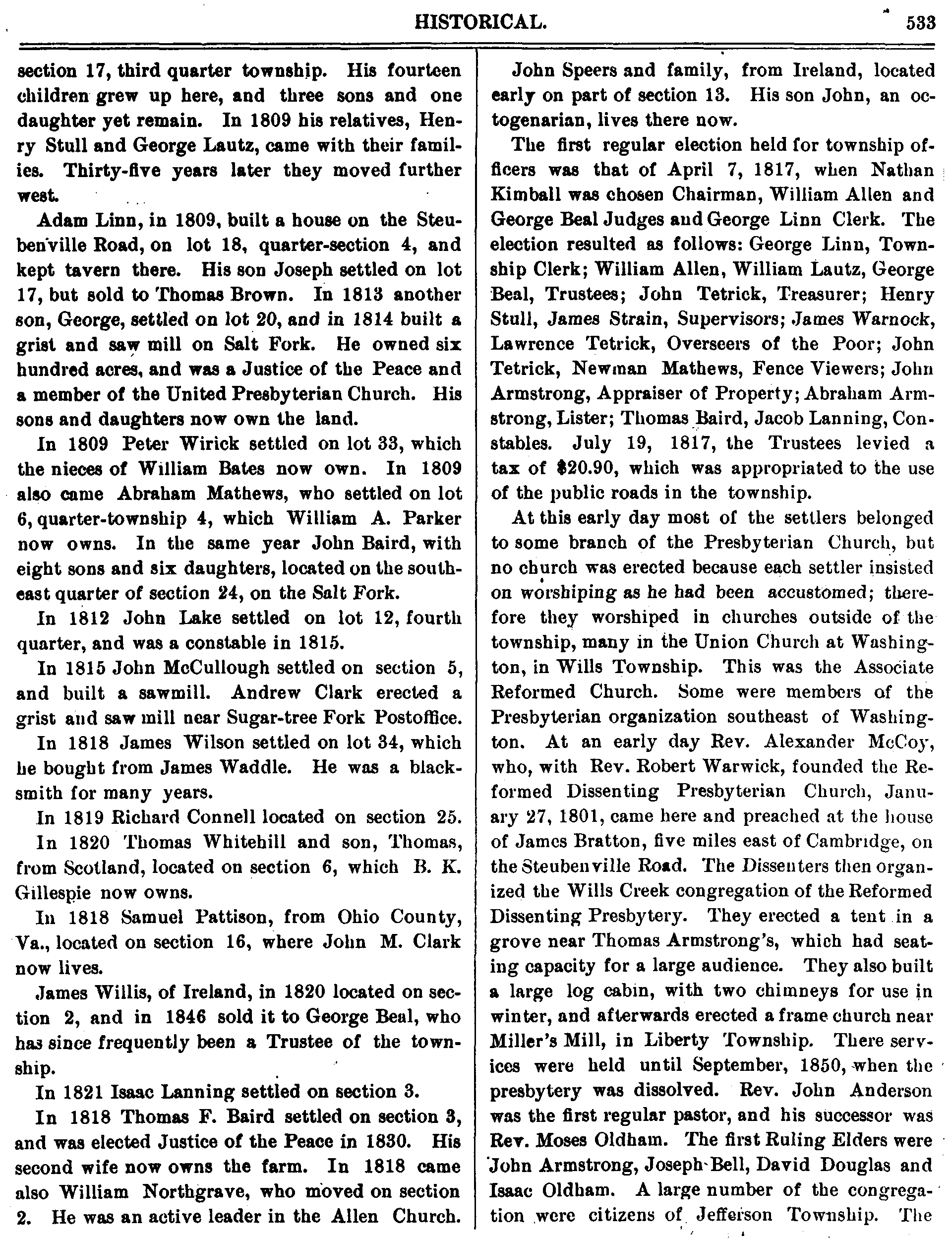 Portrait and Biographical Record of Guernsey County Ohio, p. 533