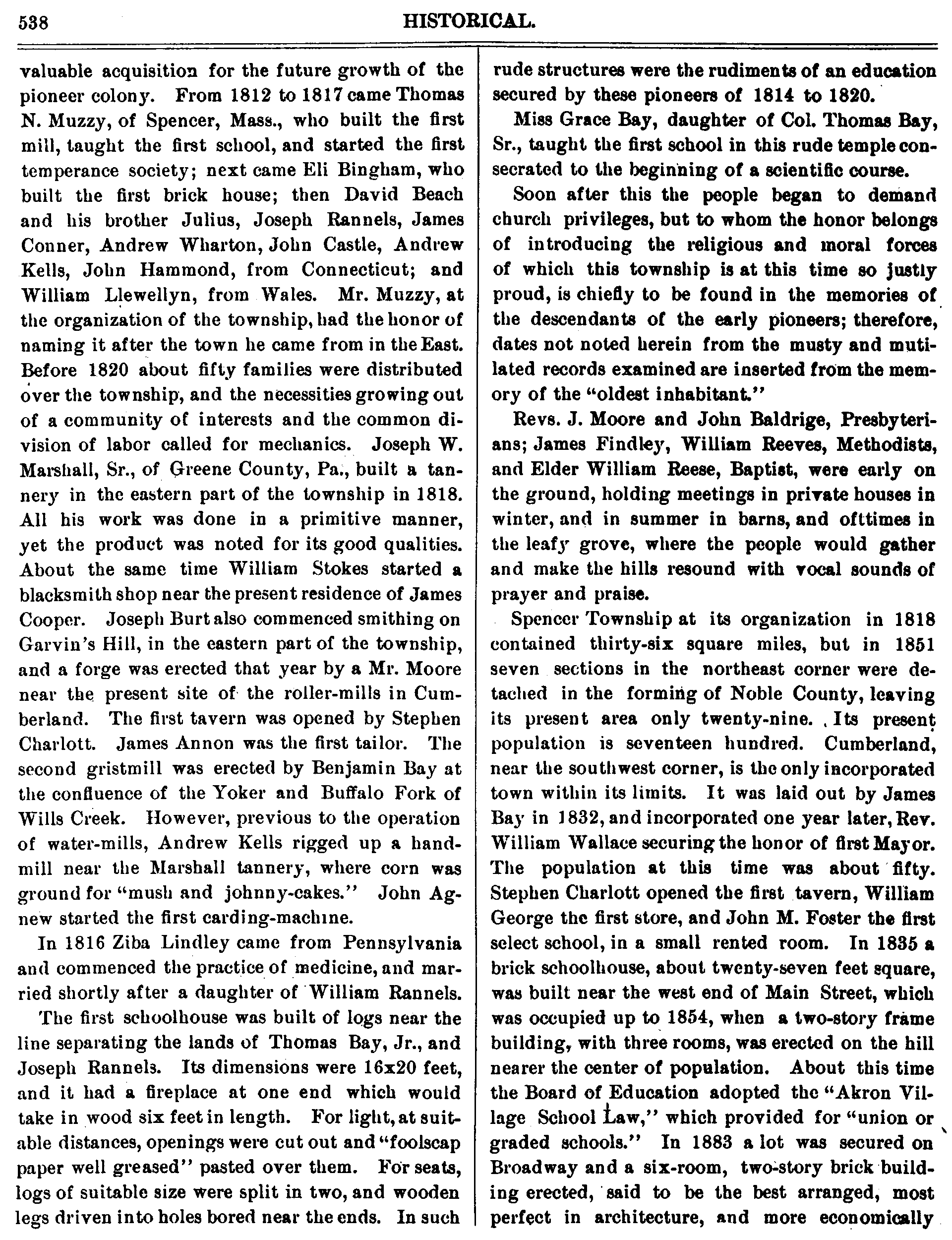 Portrait and Biographical Record of Guernsey County Ohio, p. 538