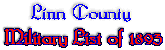 Linn County Military List of 1893