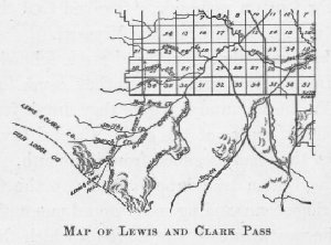 Map of Lewis and Clark Pass