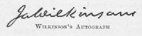 Wilkinson's Autograph
