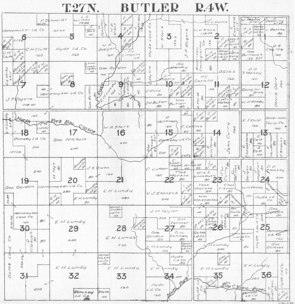 Plat Maps of Butler Township, Clark County, WI
