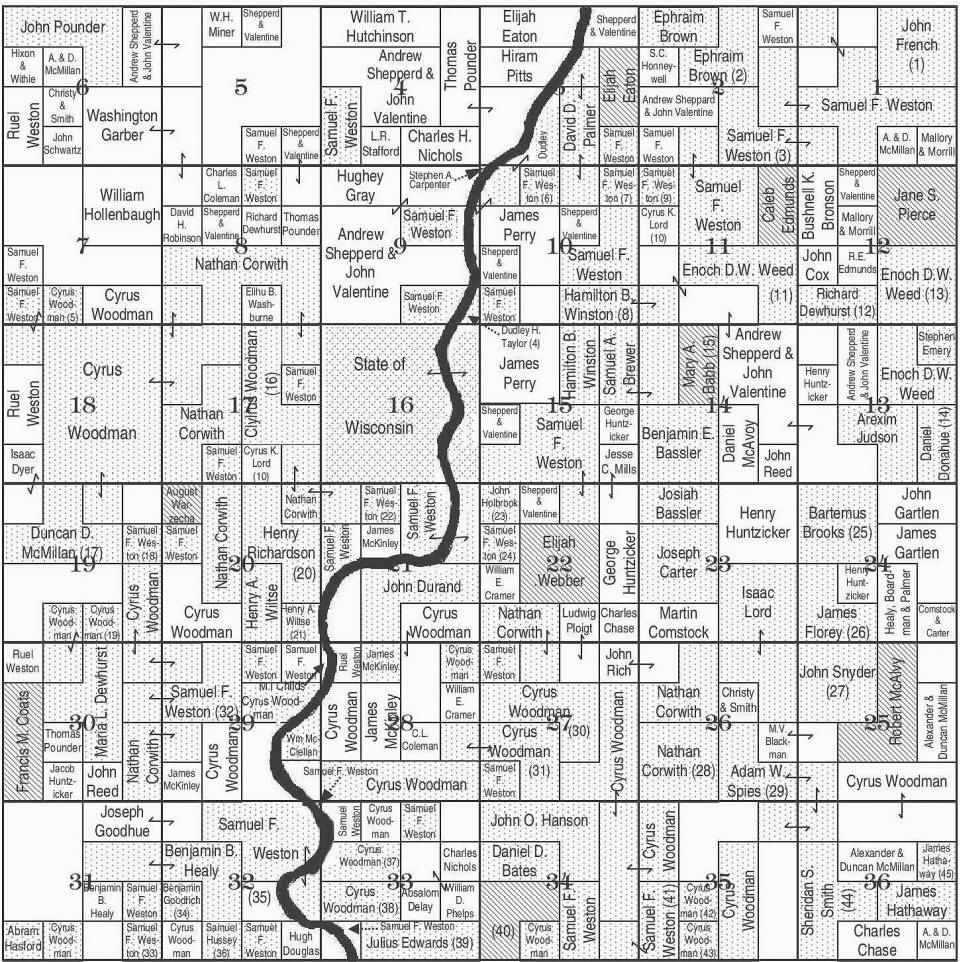 EatonTownship 26N, Range 2W Plat Map, Clark County, Wisconsin