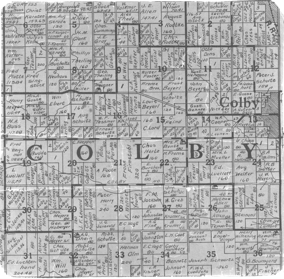 Colby Township, Clark Co., WI Maps