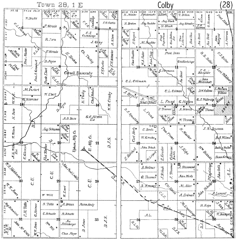 Colby Township, Clark Co., WI Maps