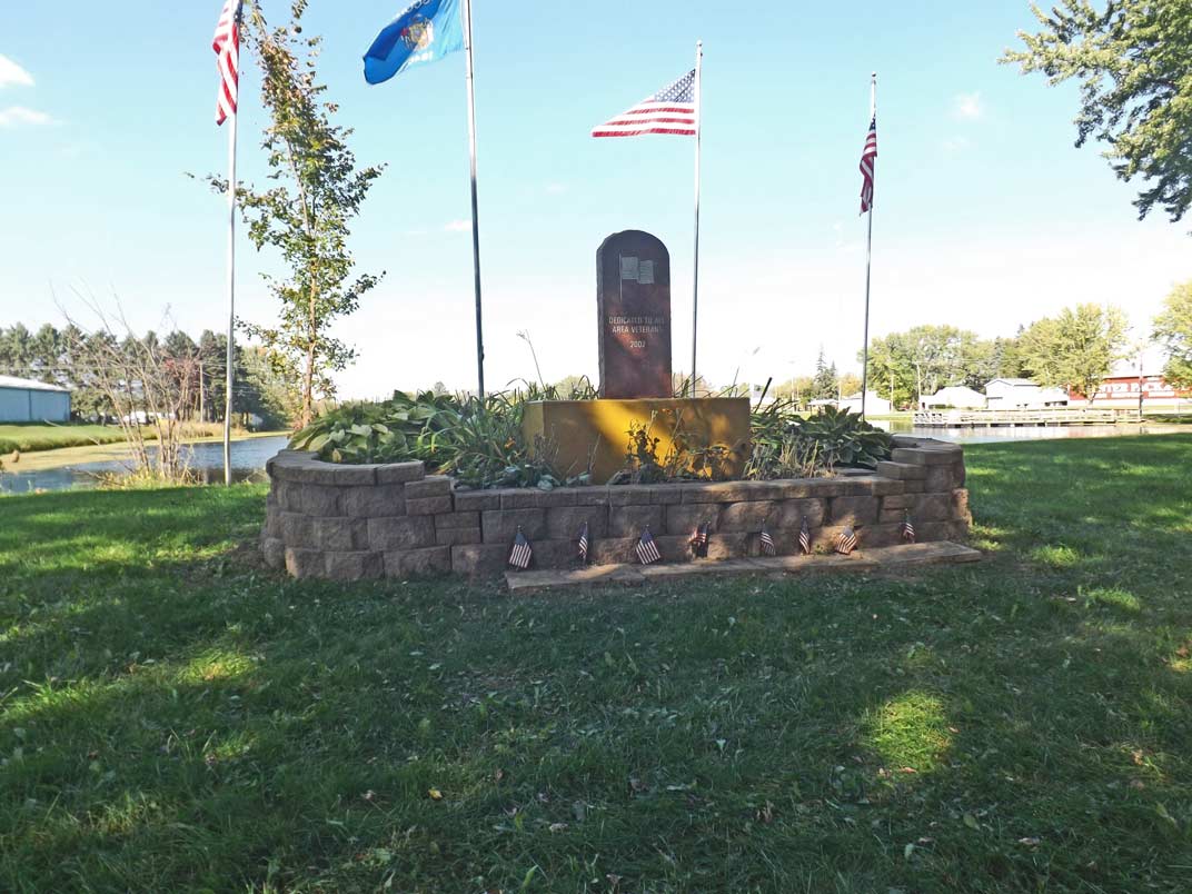 The Vet Memorial at the Mill Pond, Owen Wisconsin