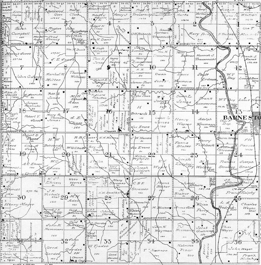 Barnston Twp Plat Map