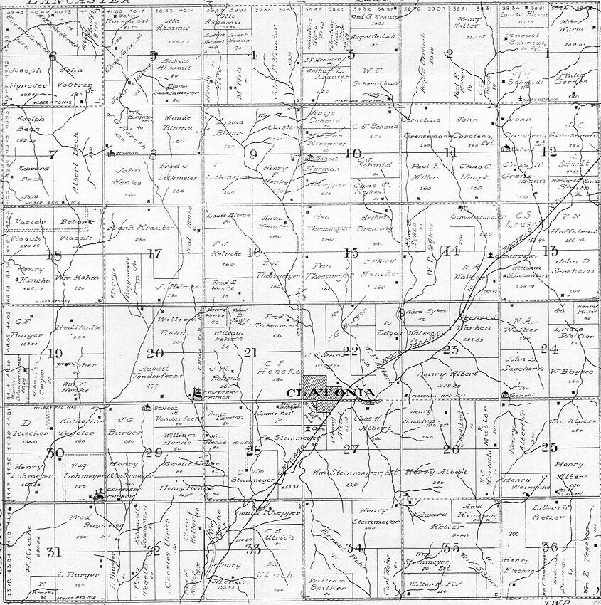 Clatonia Twp Plat Map