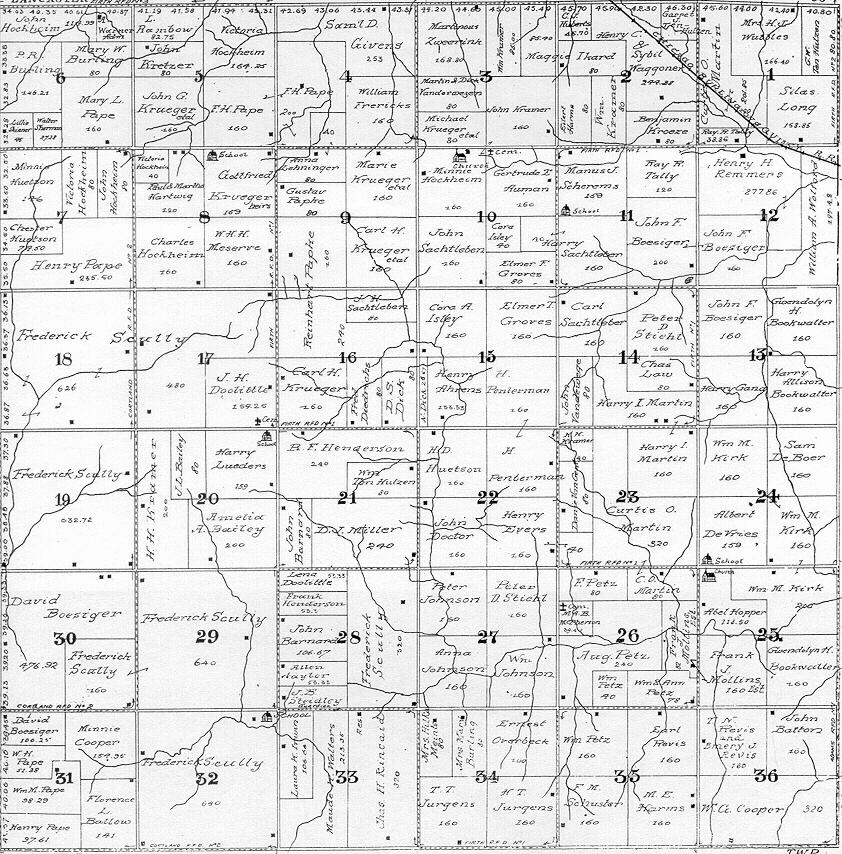 1922 Gage Co., NE Atlas Plat Map