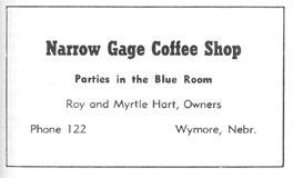 Narrow Gage Caf� ad