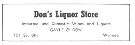 Don's Liquor Store ad