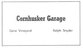 Cornhusker Garage ad