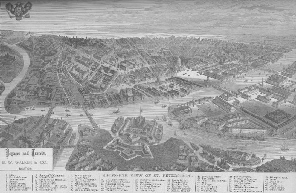 Bird's Eye View of St. Petersburg.