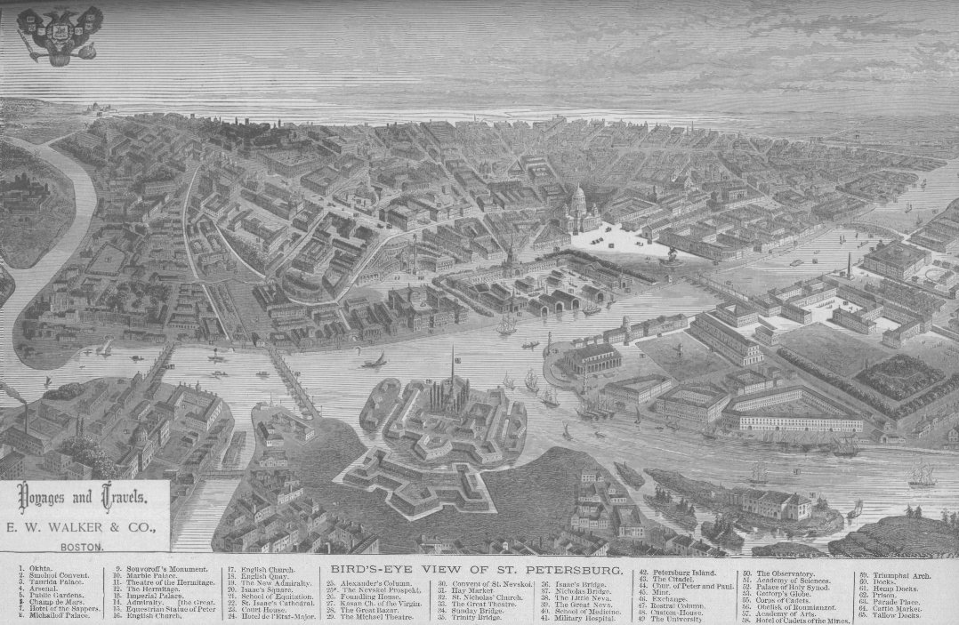 Bird's Eye View of St. Petersburg.